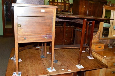 Lot 617 - Georgian mahogany corner washstand and a mahogany pot cupboard