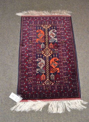 Lot 628 - An Afghan Turkman prayer rug, 79cm by 48cm