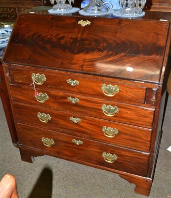 Lot 644 - Georgian mahogany bureau