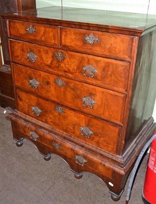 Lot 647 - Part 18th century walnut chest on chest (converted)