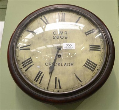 Lot 655 - A single fusee wall timepiece