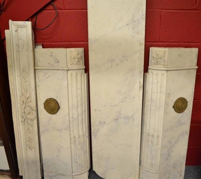 Lot 674 - A white marble fire surround (a.f.)