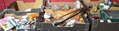 Lot 747 - Assorted ceramics, glassware, decorative items, household items etc (in eight boxes)