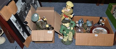 Lot 796 - Large collection of assorted resin and similar figures including Laurel & Hardy subjects