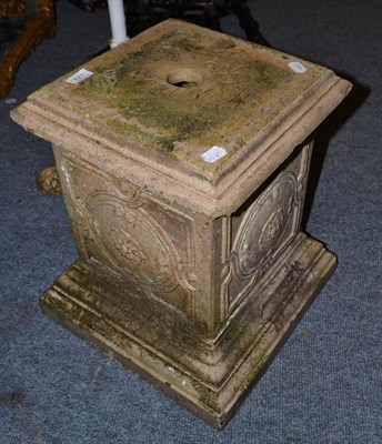 Lot 821 - Glazed stoneware square pedestal