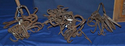 Lot 917 - A collection of Andhra Pradesh India mid 20th century iron well hook sets