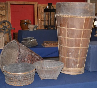 Lot 935 - A group of four early 20th century baskets, from the Karen people in Northern Thailand