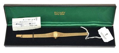 Lot 1 - A 9ct gold lady's wristwatch, by Rotary