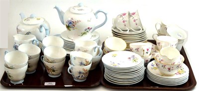 Lot 55 - A Shelley Wild Flowers tea service and a Royal Osbourne tea set
