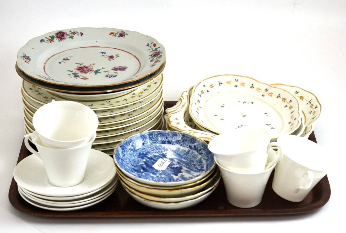 Lot 60 - A collection of Crown Derby dinner ware including two shaped serving dishes, five Shelley cups...
