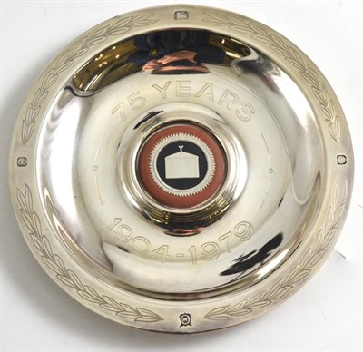 Lot 73 - A Churchill Mint salver limited edition, silver dish commemorating 75 years of Rolls Royce