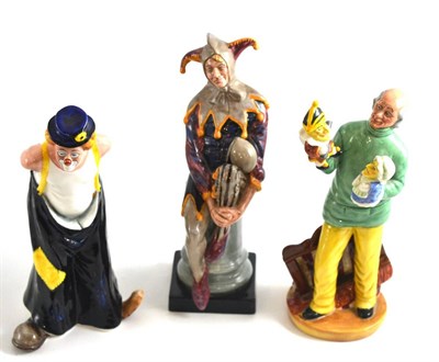 Lot 77 - Three Royal Doulton figures ";Tip Toe";, ";Punch and Judy Man";, ";The Jester"; (3)