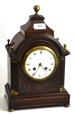 Lot 84 - A Victorian mahogany cased mantel clock