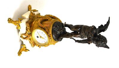 Lot 93 - A figural mantel timepiece
