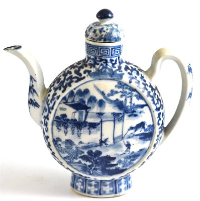 Lot 97 - A Chinese blue and white wine ewer, 22cm high Provenance: Ex Kirkby Hall