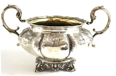 Lot 100 - A William IV twin handled silver sugar bowl, Charles Thomas Fox 1835