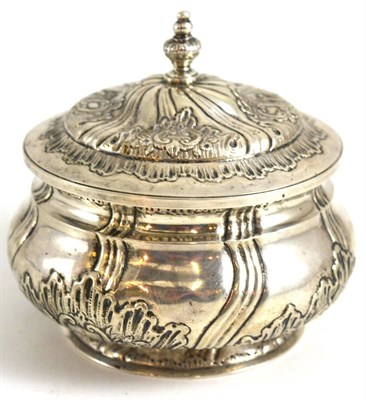 Lot 102 - A French silver sugar bowl and cover, probably late 18th century, discharge marks not clear, makers