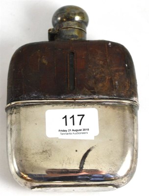 Lot 117 - A Mappin & Webb silver hip flask, Sheffield 1908