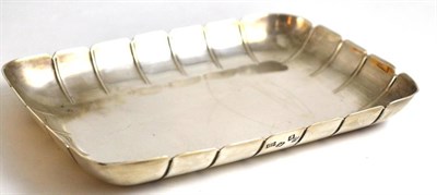 Lot 119 - Irish silver rectangular dish with lobed edges