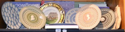 Lot 146 - A collection of three colour Wedgwood Jasperware plates and Spode plates