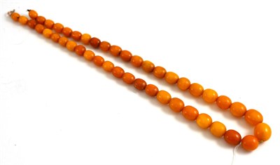 Lot 184 - A string of amber beads