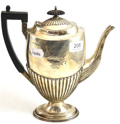 Lot 208 - A silver coffee pot, Walker & Hall, Sheffield 1891