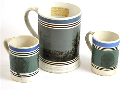 Lot 209 - Three mochaware mugs