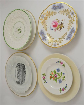 Lot 212 - Royal Worcester plate painted with a snipe, signed Maybury, two Royal Doulton plates painted...