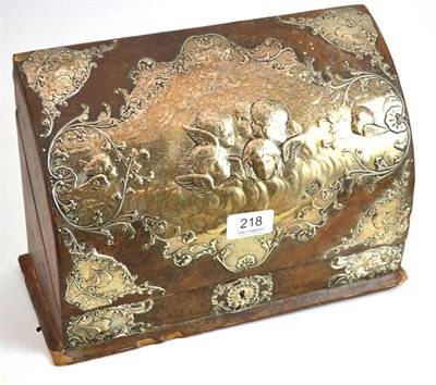 Lot 218 - An Edwardian silver mounted stationary casket by William Comyns, London 1902