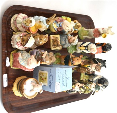 Lot 240 - A tray including Beswick pig band figures, a Beswick ''Yock-Yock in the tub'' Beatrix Potter...