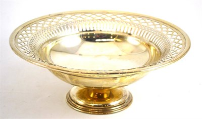 Lot 241 - A silver footed bowl with pierced decoration, Chester