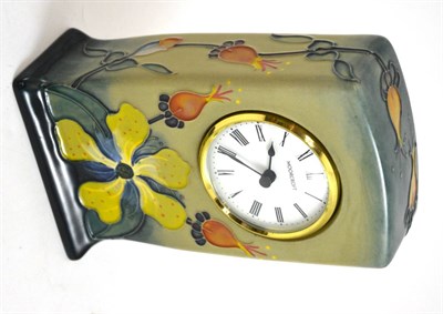 Lot 252 - A Moorcroft mantel timepiece