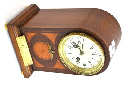 Lot 353 - A mahogany clock with RAF presentation plaque