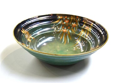 Lot 361 - A Carltonware Vert Royale Spiderweb and Dragon Flies pattern bowl