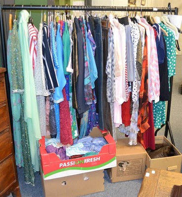 Lot 1000 - One rail and four boxes of vintage clothing