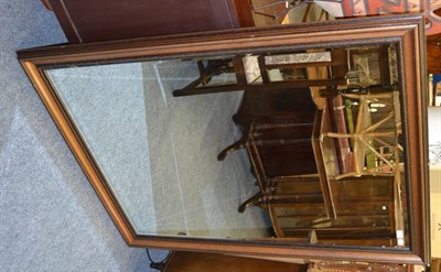 Lot 1020 - Large framed bevelled rectangular wall mirror