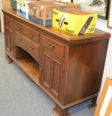 Lot 1037 - A 19th century oak sideboard