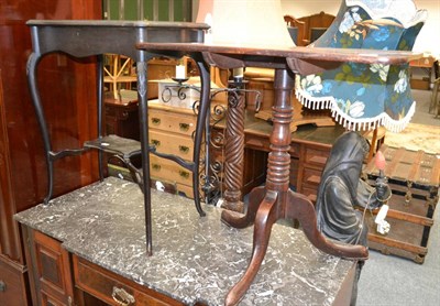 Lot 1055 - Bijouterie table and a tripod table