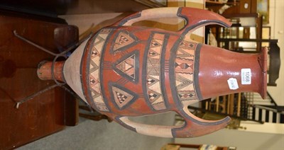 Lot 1068 - A Columbian style terracotta vase