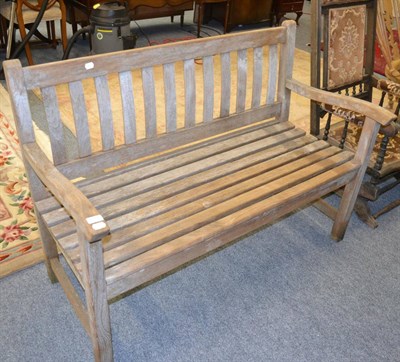 Lot 1072 - Teak garden bench