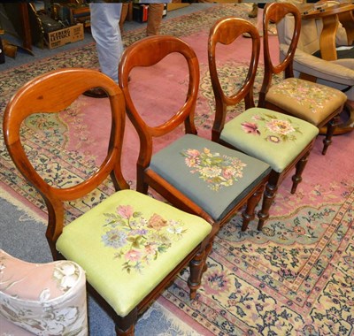 Lot 1127 - Four balloon back chairs