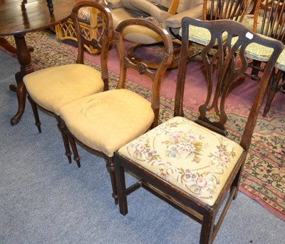 Lot 1134 - A George III dining chair and three others