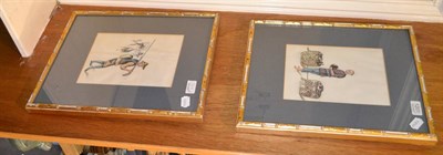 Lot 1201 - Set of four Chinese pith paintings of tradesmen