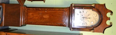 Lot 1257 - A mahogany longcase clock by James Evill, Bath, the arched hood with broken swan neck pediment,...