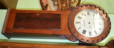 Lot 1258 - Victorian mahogany drop dial wall cock, Dell Bros. Bristol