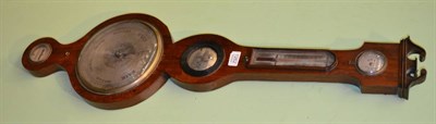 Lot 1262 - A 19th century rosewood wheel barometer