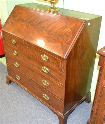 Lot 1266 - Georgian mahogany bureau