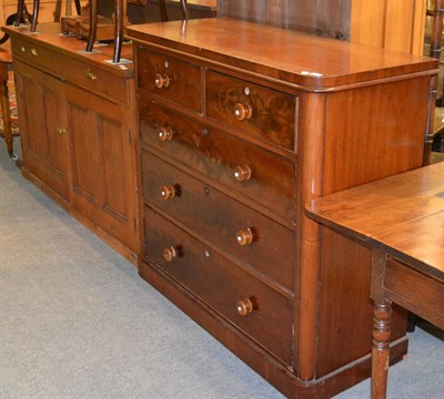 Lot 1276 - Victorian mahogany four height chest of drawers