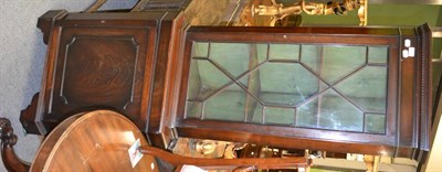 Lot 1286 - A mahogany freestanding corner cupboard with glazed cabinet top