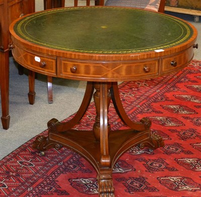 Lot 1302 - A Regency style drum table